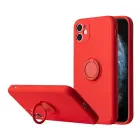 Vennus Silicone Ring phone case with stand for iPhone 14 Plus red — Photo 2