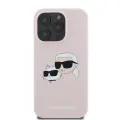 Karl Lagerfeld Liquid Silicone Double Heads MagSafe Case for iPhone 16 Pro Pink — Photo 1