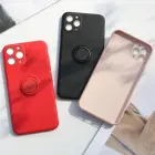 Vennus Silicone Ring phone case with stand for iPhone 14 Plus red — Photo 5