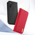 Dux Ducis Hivo Leather Flip Cover Genuine Leather Wallet For Cards And Documents Samsung Galaxy S22 + (S22 Plus) Red Photo