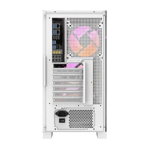 Computer case Darkflash DRX70 GLASS + 4 RGB fans (white) Фото num