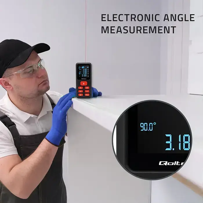 Qoltec Precise digital laser distance meter with an electronic level | LCD with backlight | 50m Foto 3