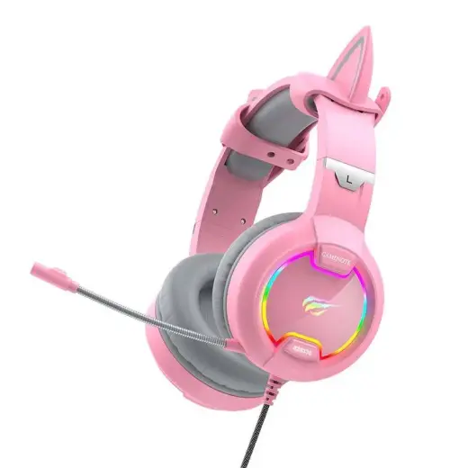 Havit GAMENOTE H2233d Игровые наушники RGB (розовый) Фото num