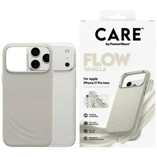 Case CARE by PanzerGlass FLOW MagSafe for iPhone 17 Pro Max vanilla