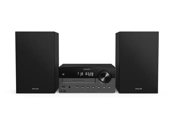 PHILIPS Mikro mūzikas sistēma ar Bluetooth, DAB+, melna
