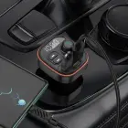 Borofone Transmitter FM BC59 Heroic MP3, Bluetooth - 2xUSB + Type C - black — Foto 6