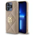 DKNY DKHCP15LPQDSLE iPhone 15 Pro 6.1"    beżowy|beige Quilted Stack Logo — Фото 1
