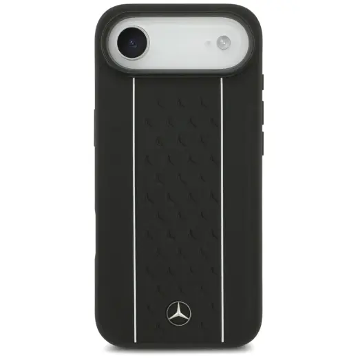 Etui Mercedes Leather Star Pattern        Stripes MagSafe do iPhone Air czarny Foto 3