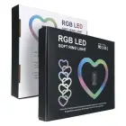 LED Ring Stream RGB lamp 10" with holder for mobile HEART + tripod JM26-10 black Foto 10