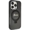 Guess Ring Stand Script Glitter MagSafe case for iPhone 15 Pro Max - black — Photo 4