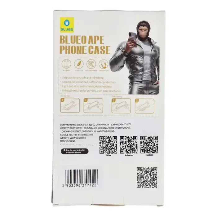 BLUEO APE Phone Case - Apple iPhone 16 Pro gray Photo