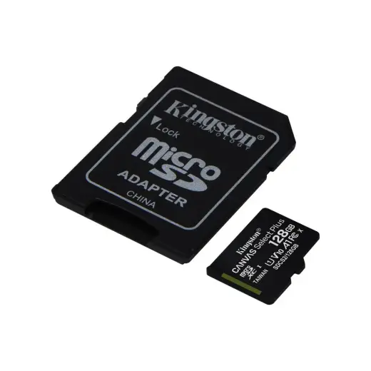 Kingston memory card 128GB microSDXC Canvas Select Plus cl. 10 UHS-I 100 MB|s + adapter Фото num