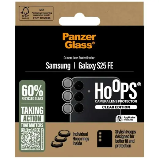 Szkło hartowane na obiektyw PanzerGlass   Hoops Lens Protector do Samsung Galaxy S25 FE przezroczysty Foto 4