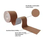 Kinesiology tape, 5 cm x 5 m beige — Фото 4
