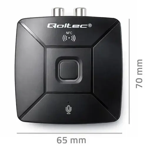 Qoltec Wireless Audio HiFi Home&Car Transmitter Receiver | Bluetooth 6.0 | NFC | 2 x RCA | 1 x 3.5mm MiniJack | Microphone Foto 13