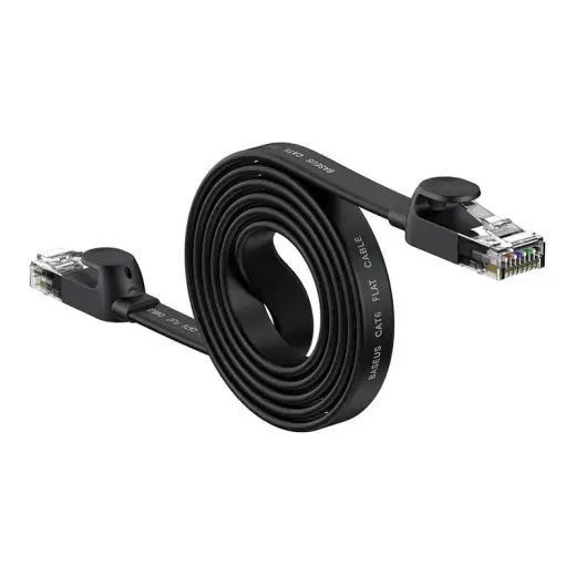 Baseus Ethernet RJ45, 1Gbps, 1.5m network cable (black) Photo