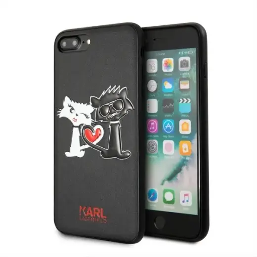 Karl Lagerfeld KLHCS8LCL1BK S8 Plus G955 hardcase czarny|black Choupette in love Foto 1