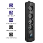 Qoltec Surge protector | 4 sockets | 1.5m | Black — Фото 4