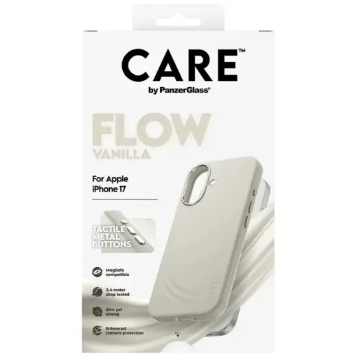 Case CARE by PanzerGlass FLOW MagSafe for iPhone 17 vanilla Foto 5