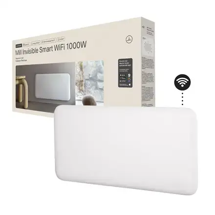 Mill Invisible Smart WiFi Heater  PA1000WIFI4  Panel Heater  1000 W  Suitable for rooms up to 12-16 m  White  IPX4