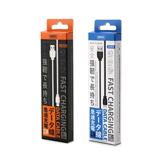 Remax Suji RC-134i USB | Lightning kabelis 2.1A 1M melns Foto 7