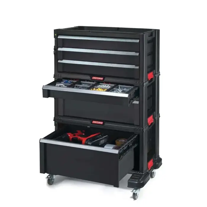 Instrumentu lāde ar 6 atviktnēm uz riteņiem Drawers Tool Chest Set 56,2x28,9x74,2cm Foto 2