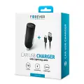Forever M02 car charger | 5W | USB-A, Lightning | with Lightning cable included | black Photo