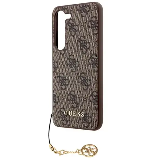 Guess 4G Charms Collection case for Samsung Galaxy A35 - brown Фото num