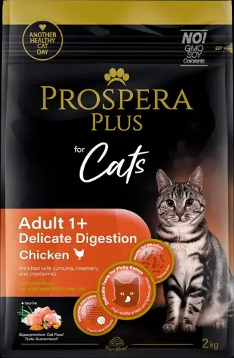 Barība kaķiem – Prospera Plus Adult 1+ Chicken Delicate Digestion, 2 kg