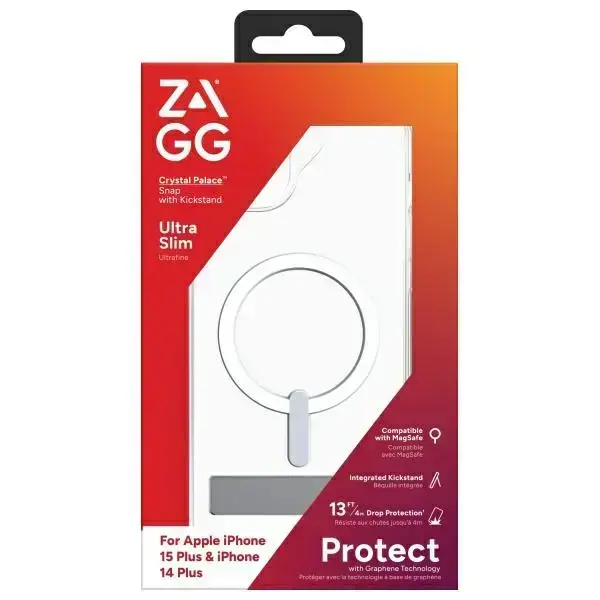 Etui ZAGG Crystal Palace Snap Kickstand  MagSafe do iPhone 15 Plus przezroczysty/clear Foto 19