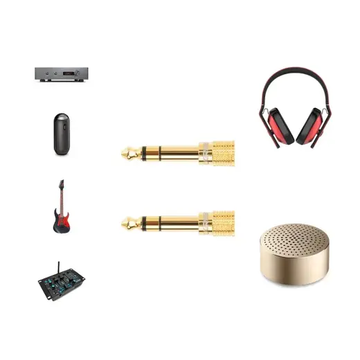 UGREEN 20503 Adapter 6.5 mm jack to 3.5 mm mini jack (golden) Photo