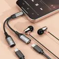 Dudao L13C+ 2in1 USB-C Adapter - Gray Фото num
