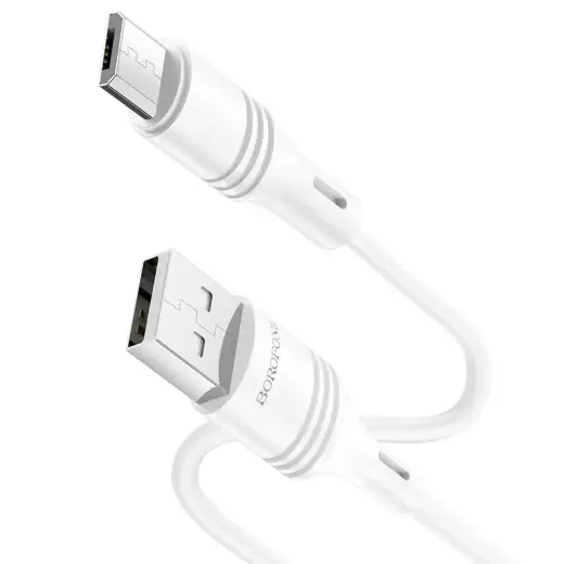 Borofone BX43 CoolJoy data transfer and charging cable | USB-A to Micro USB | 12W | 1m | white Photo