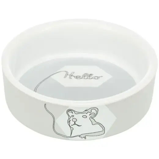 Bļoda dzīvniekiem, keramika - Trixie Bowl, Hello comic hamster, ceramic, 90 ml|ø 8 cm Foto 4