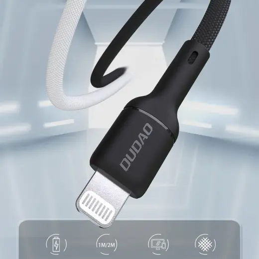 Dudao L9X провод для передачи данных и зарядки | USB-C на Lightning | 30W | 2m | черный Фото num
