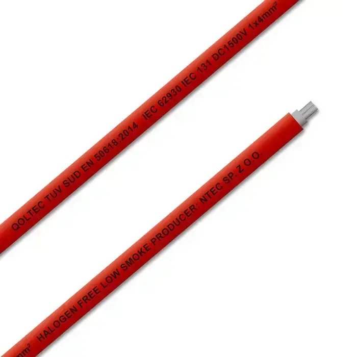 Qoltec Photovoltaic solar cable | 4mm² |  100m | red Foto 4