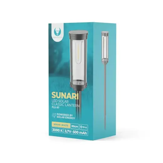 Forever Light Solar LED Lamp SUNARI FLS-97 CLASSIC Post 3000K 500mAh li-ion Фото num