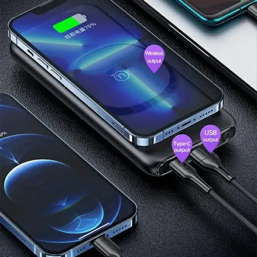 USAMS Ārējais akumulators (powerbank) PB62 10000mAh 20W QC3.0+PD Magnētiskā Bezvadu Ātrā Lādēšana zils 10KCD17104 (US-CD171) Foto 6