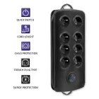 Qoltec Surge protector | 8 sockets | 2.5m | Black — Foto 4