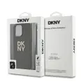 DKNY PU Leather Stack Logo Wrist Strap Case for iPhone 15 Pro Max Green — Foto 4