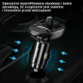 USAMS Zestaw głośnomówiący C21 z transmiterem FM, Bluetooth 5.0, MP3, 2xUSB 3,4A czarny|black CC115GC01 (US-CC115) Photo