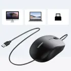 Ugreen wired optical mouse - black — Фото 7