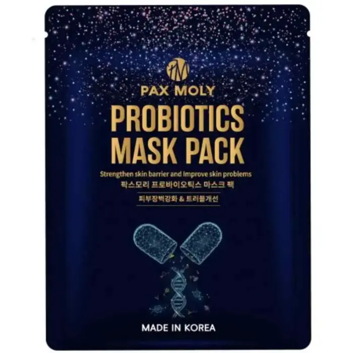 PaxMoly, Probiotics, Hydrating & Nourishing, Sheet Mask, Face, Day & Night, 25 ml