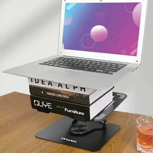 AWEI uchwyt biurkowy X46 rotacyjny na laptopa do 16" czarny|black Photo