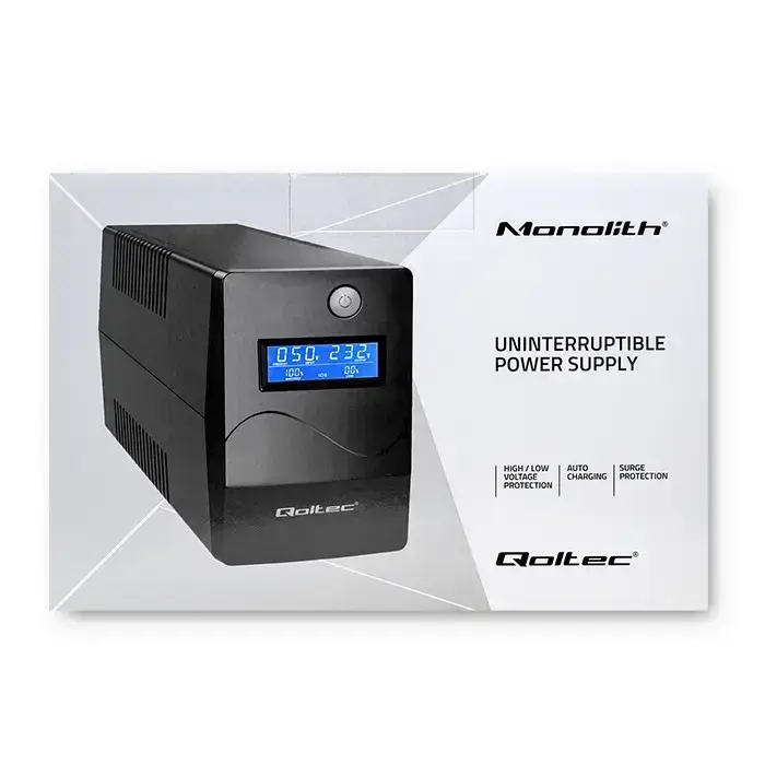 Qoltec Uninterruptible Power Supply UPS Line Interactive | Monolith| 850VA | 480W | LCD | USB | RJ45 Foto 12