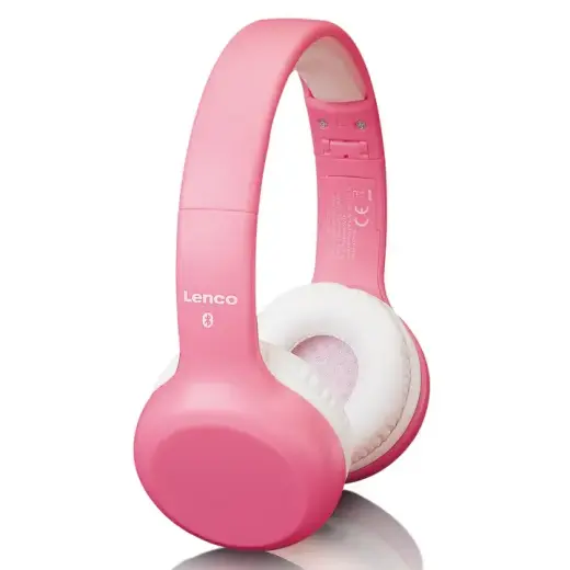 Lenco on-ear austiņas ar Bluetooth bērniem, rozā Foto 3
