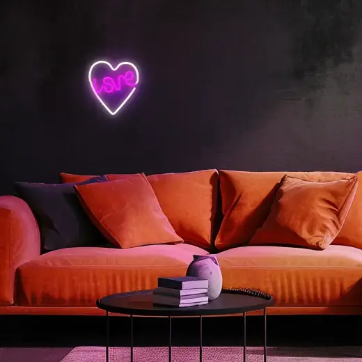 Neon LED Light LOVE HEART purple white NNE02 Neolia Foto 8