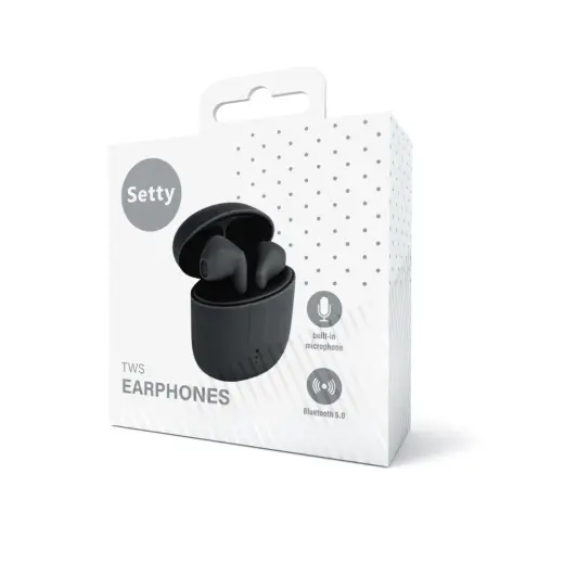 Setty Bluetooth earphones TWS with a charging case TWS-1 black Foto 4