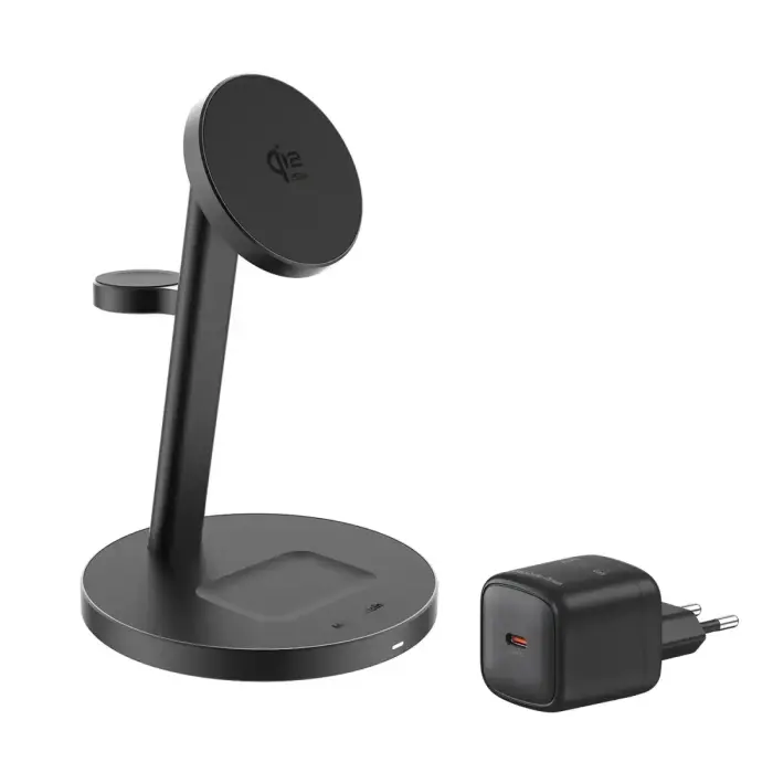 Mobile Origin Qi2 25W PowerStand Pro 3in1 with 40-60W AVS GaN Charger PW40 Black