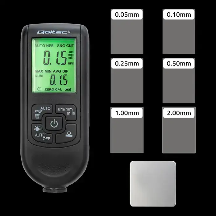 Qoltec Coating thickness gauge with LCD | 0 ~ 2000um Foto 5